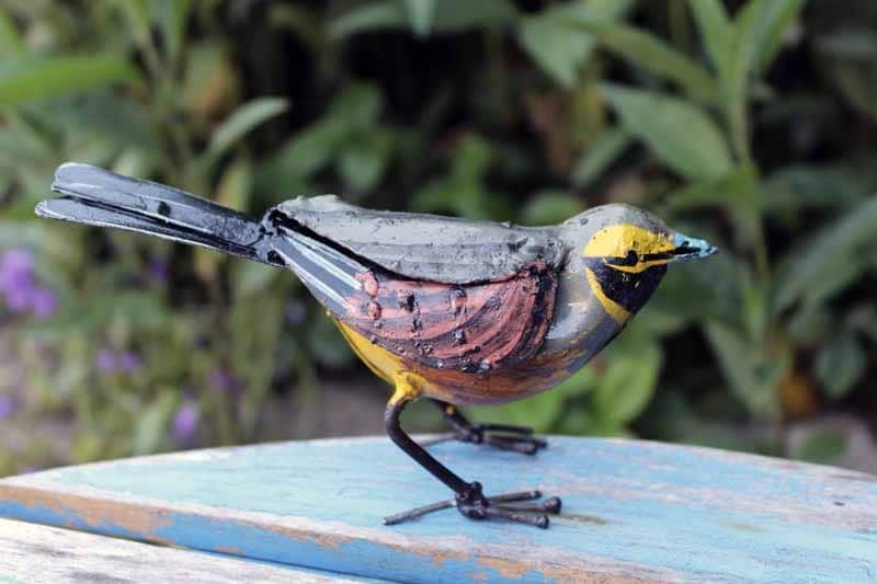 Oiseau chanteur - effet rouillé - Webshop - Matelma