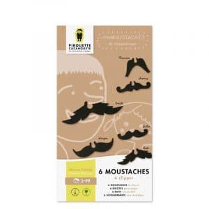 6 moustaches rigolotes et confortables. Carton. France.