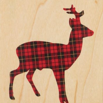 Carte postale en bois d'érable du Jura. FRANCE.