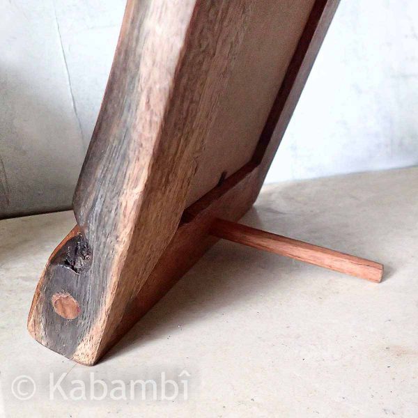 Cadre Nzito en bois de récupération, dos, support