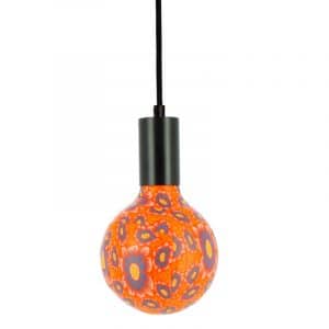 Ampoule LED E27 fleurie orange "Flower Power".