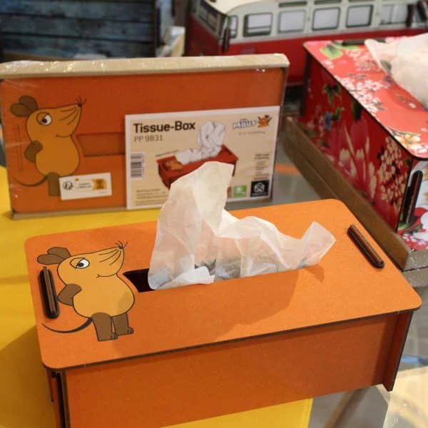 Boîte à mouchoirs pour enfants "Maus" - souris - de Werkhaus, Allemagne.