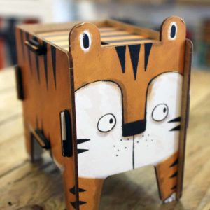 Twinbox tigre : Coffret OU Tirelire en MDF de Werkhaus
