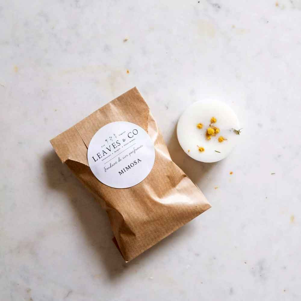 Fondant de cire parfumée "Mimosa", 16h. Fait en France.