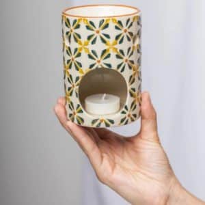 Brûle parfum "Art Déco", peint à la main.