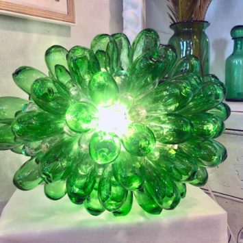 Lampe grappe choki-T2 (gouttes vertes et transparentes).